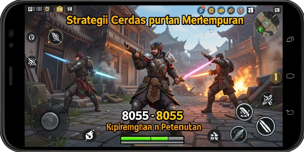 Tampilan gameplay strategi yang menegangkan dan mendebarkan.