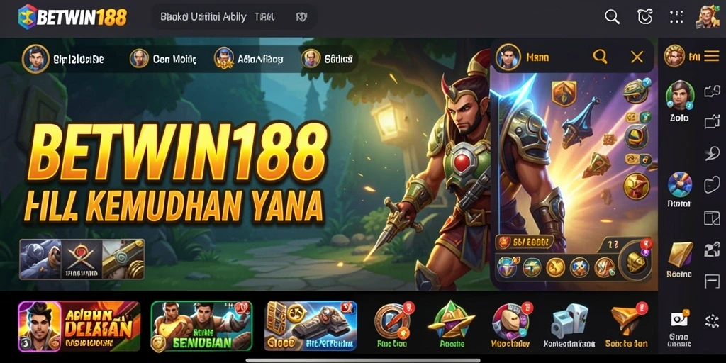 Tampilan antarmuka BETWIN188 yang user-friendly dan fungsional.