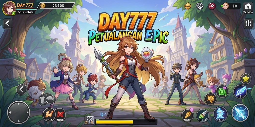 Tampilan gameplay <strong>DAY777</strong> yang memukau dan penuh aksi karakter Anime.