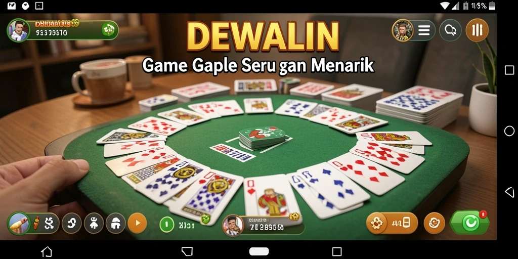 Tampilan gameplay DEWALIN yang mengasyikkan saat bermain Gaple.