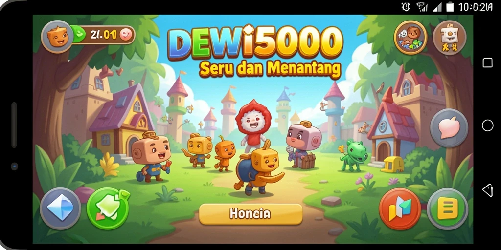 Screenshot gameplay DEWI5000 menampilkan aksi seru mengatasi puzzle.