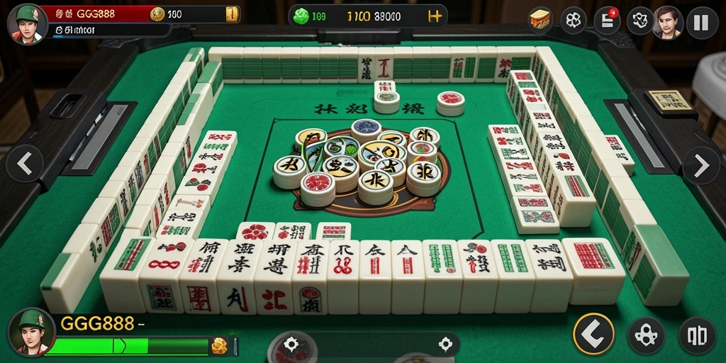 Tampilan screenshot game GGG888 menampilkan sesi bermain Mahjong yang seru.