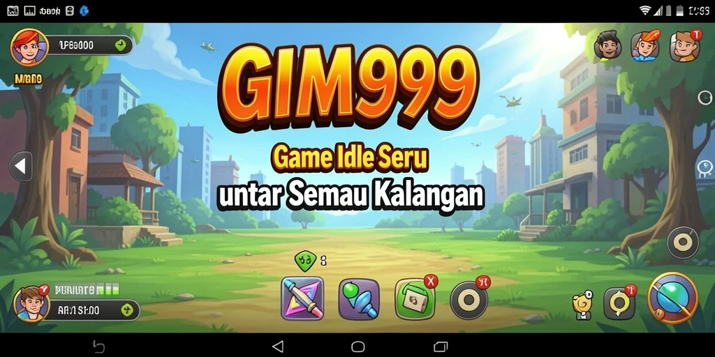 Tampilan screenshot GIM999 menunjukkan gameplay yang asyik dan menawan.