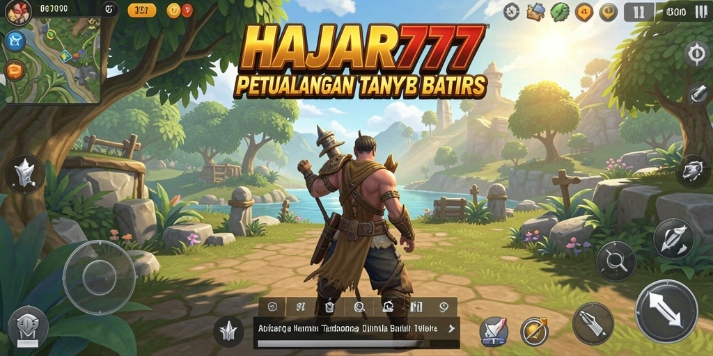 Screenshot gameplay HAJAR777 menampilkan aksi eksplorasi di dunia terbuka.
