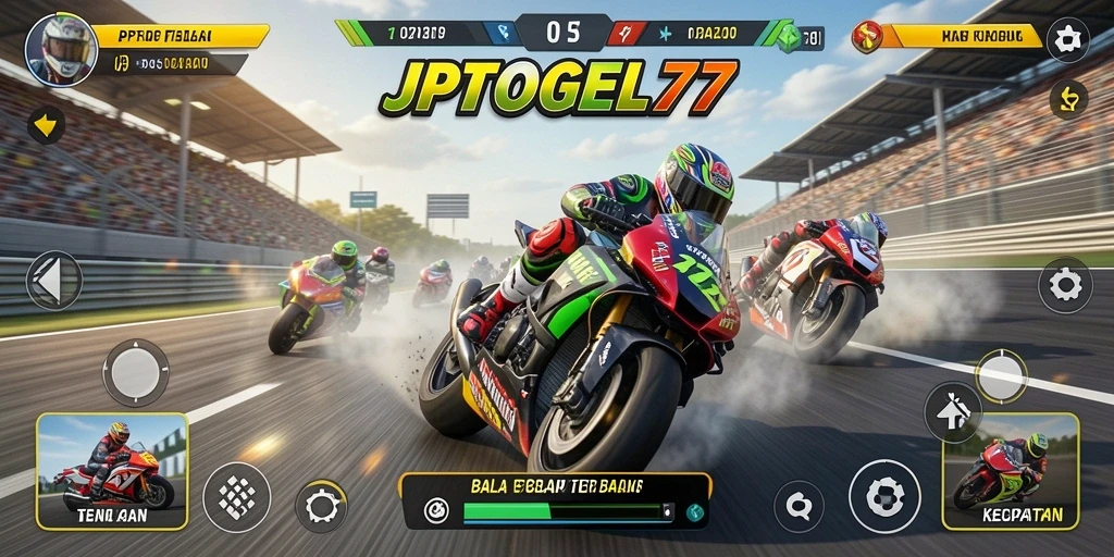 Tampilan gameplay mendebarkan dari balapan cepat di JPTOGEL77.