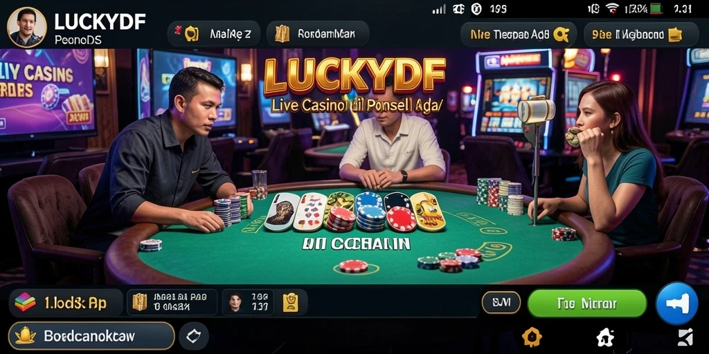Tampilan gameplay Live Casino yang memukau dari LUCKYDF.