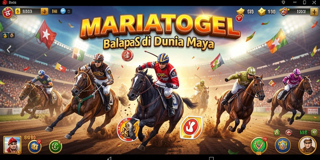 Gameplay MARIATOGEL menunjukkan aksi balapan yang mendebarkan dan seru.