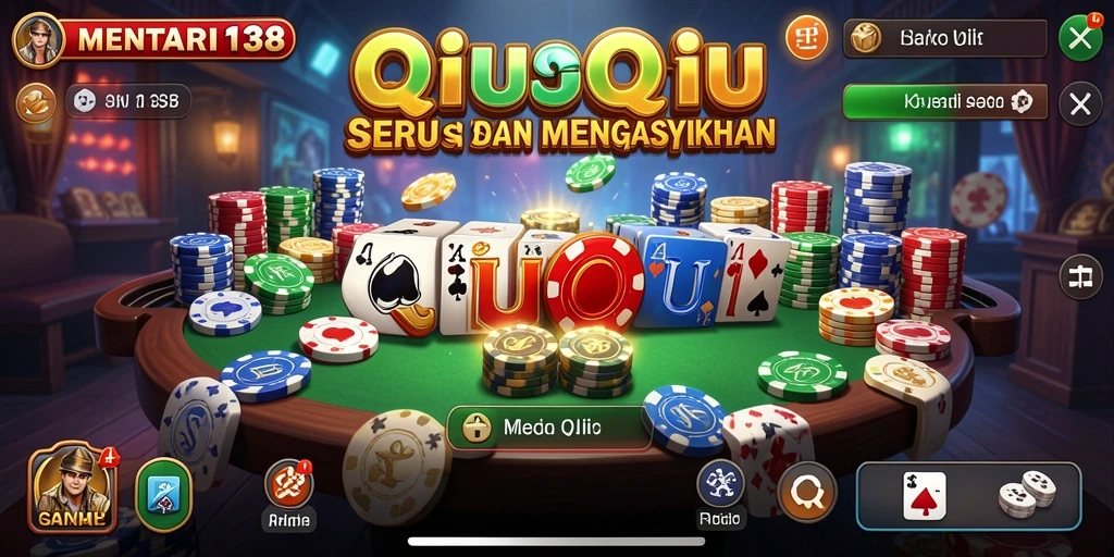 Tampilan seru dari gameplay QiuQiu MENTARI138 yang menarik.