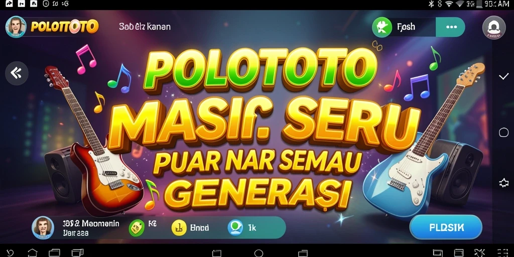 Screenshot POLOTOTO menampilkan keseruan gameplay musik yang interaktif.