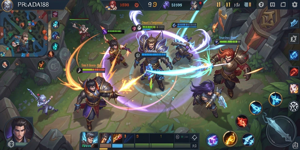 Gameplay MOBA seru dan menegangkan di PRADA188.