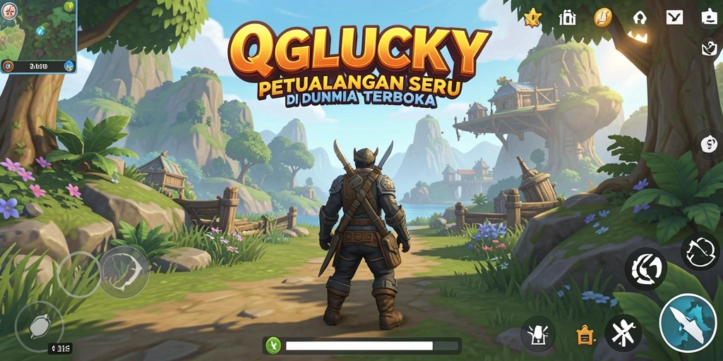 Gameplay menarik dari QGLUCKY dalam dunia terbuka yang luas.