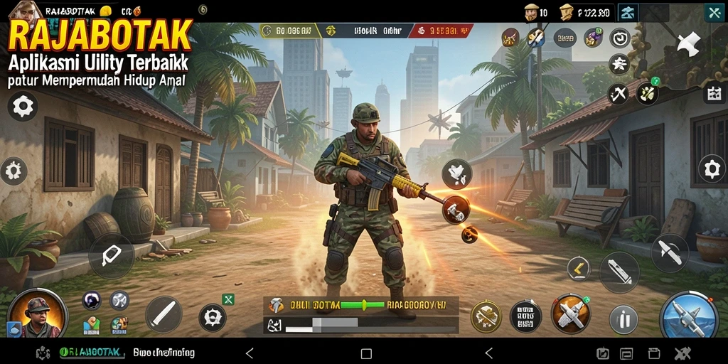 Screenshot utama RAJABOTAK menampilkan antarmuka aplikasi yang user-friendly untuk kegiatan Utility.