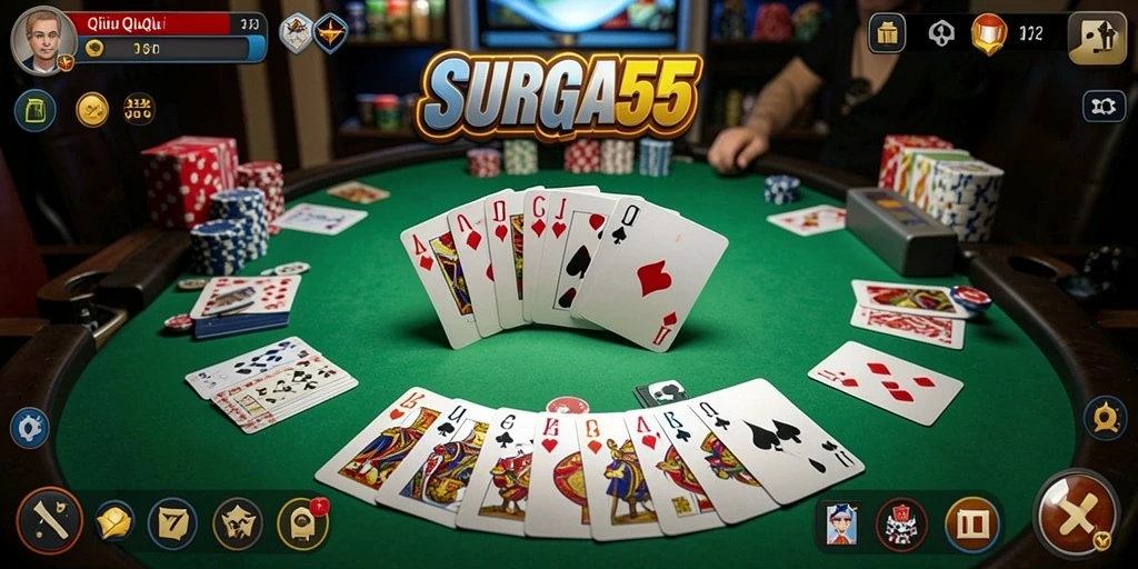 Tampilan gameplay SURGA55 yang mendebarkan dan penuh aksi.