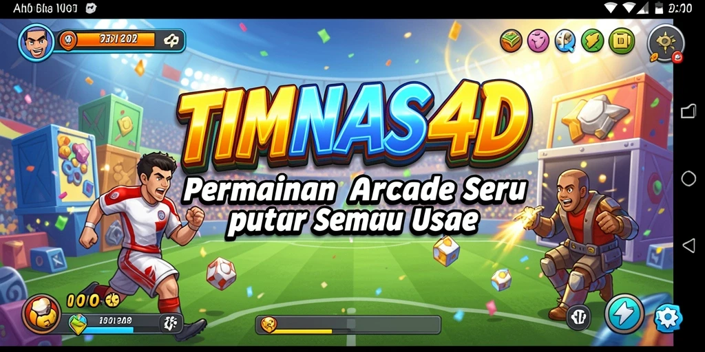 Tampilan gameplay seru dan penuh warna dari TIMNAS4D.