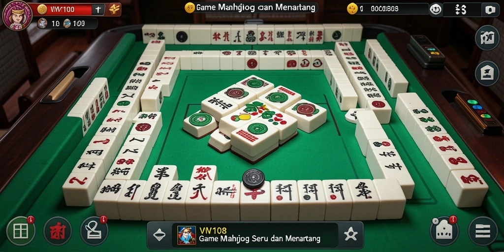 Screenshot game Mahjong VW108 yang menunjukkan aksi permainan yang menarik.