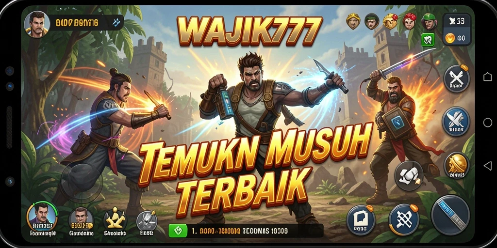 Tangkapan layar gameplay WAJIK777 menampilkan aksi seru dan strategi pertempuran.